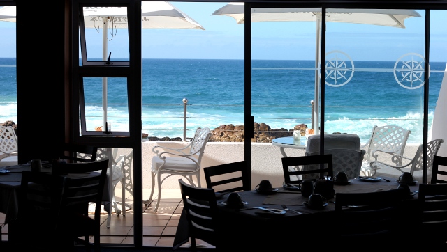 dining room at The Point Hotel in Mossel Bay