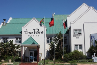 The Point Hotel's front entrance