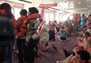 Safety drill onboard the MSC Melody